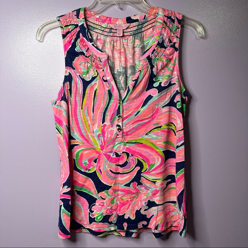 Lilly Pulitzer Essie Tank Blouse Top Size Small